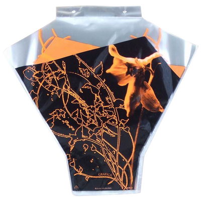 Luva plástica em forma de Y impressa da flor do material de embalagem da flor com BOPP/CPP