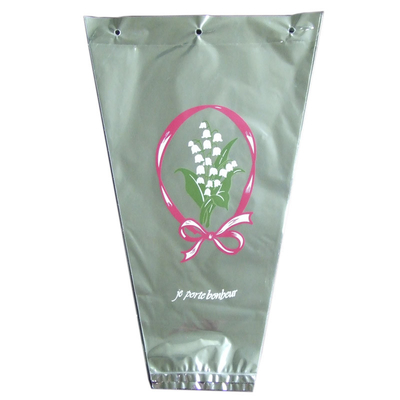 Luvas plásticas impressas da flor das luvas da flor do celofane/BOPP CPP para a embalagem floral