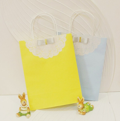 Papel de arte de papel feito sob encomenda luxuoso amarelo do witgh dos sacos de compras e papel de embalagem